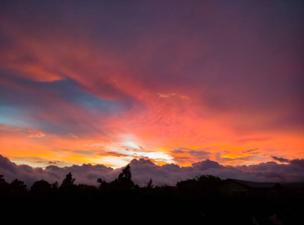 istock Mesmerizing landscape at sunset in Boquete, Panama 1442125914
