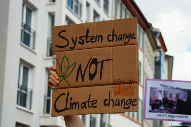 A protest sign at a Fridays for Future demonstration