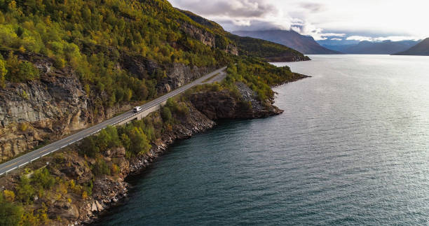 istock Caravan in a fjord autum 1442127194