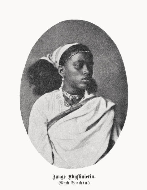 istock Young Abyssinian (Ethiopian) woman, halftone print, published in 1899 1442146674