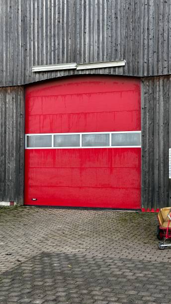 istock Red door of a storage hall 1442149353
