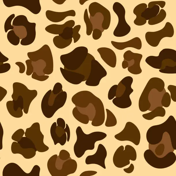Vector illustration of leopard print braun