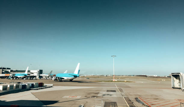 airplane jet at the airport