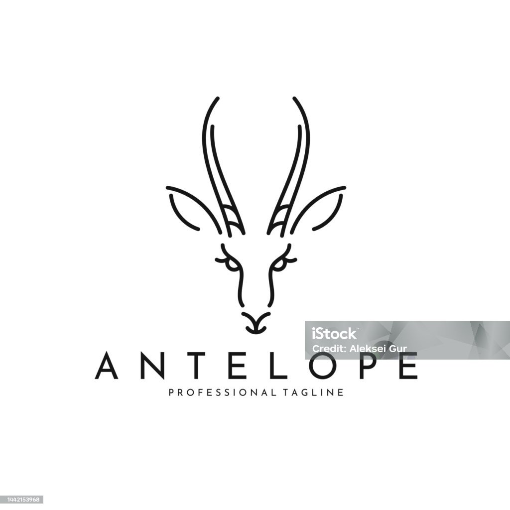 Springbok Abstract Antelope Springbok Outline Style Stock Illustration - Download Image ...