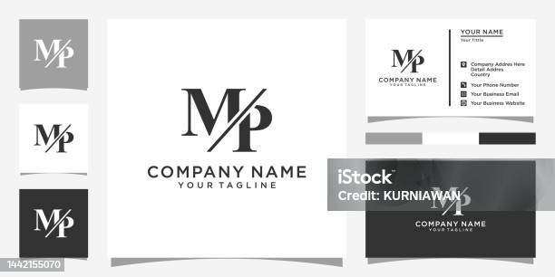 Mp Letter Structures Mp Or Pm Letter Design Template Vector Stock Illustration - Download ...