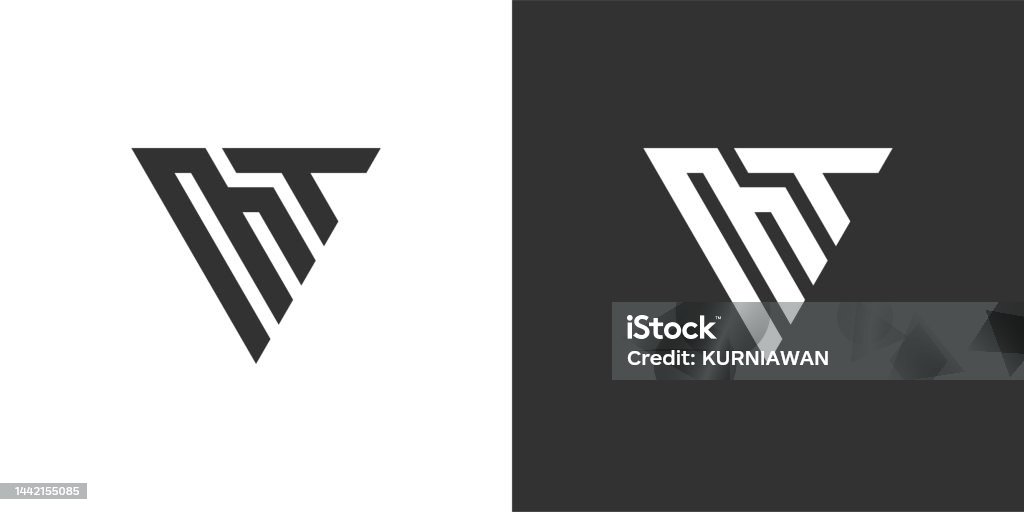 Vector Letters Mt Mt Or Tm Initial Letter Logo Design Vector Stock Illustration ...