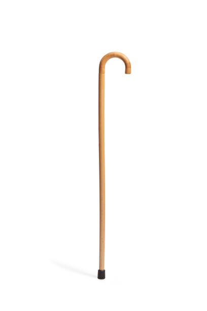 istock Studio shot of a wooden walking cane 1442156016