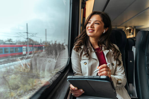 istock Shot of a young businesswoman using a digital tablet while at work 1442157499