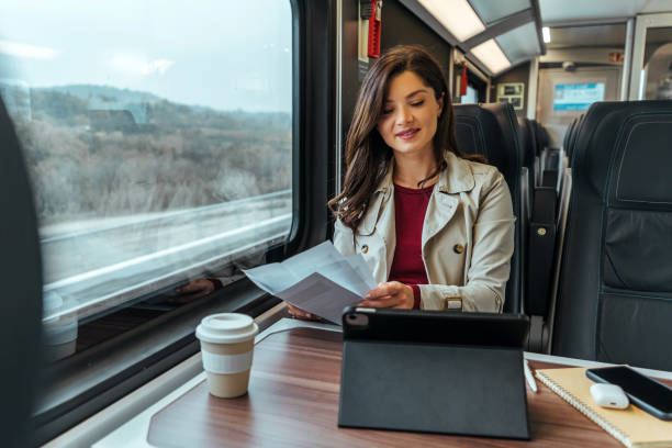 istock Businesswoman examining documents 1442157618