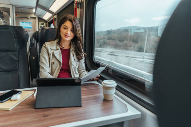 istock Businesswoman reading contract, planning project, brainstorming 1442157619