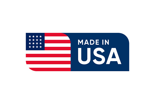 istock Made In USA. Label Banner icon design 1442162380