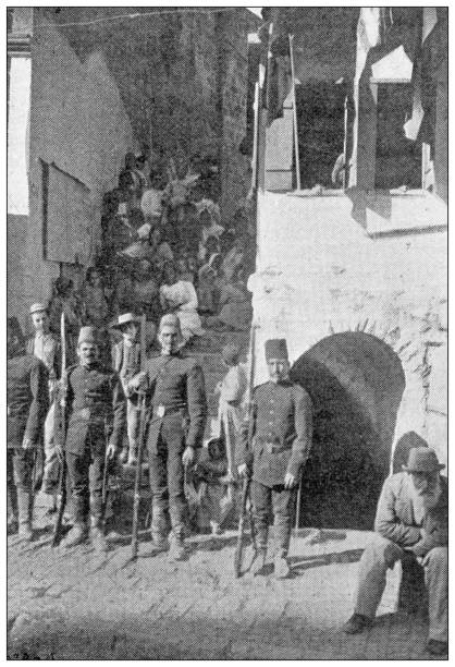 istock Antique image: Visit of Emperor Wilhelm II in Holy Land, Jerusalem, Turkish soldiers 1442162474