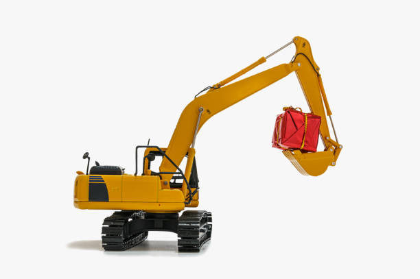 istock Christmas ornament with Excavator model . 1442170418