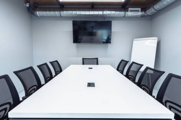 istock Interior of meeting room in modern office 1442172685