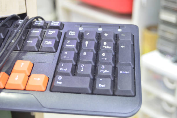 istock Close-up view of keyboard with numbers side 1442172977