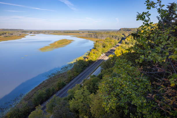 istock Mississippi River Scenic Autumn Landscape 1442177622