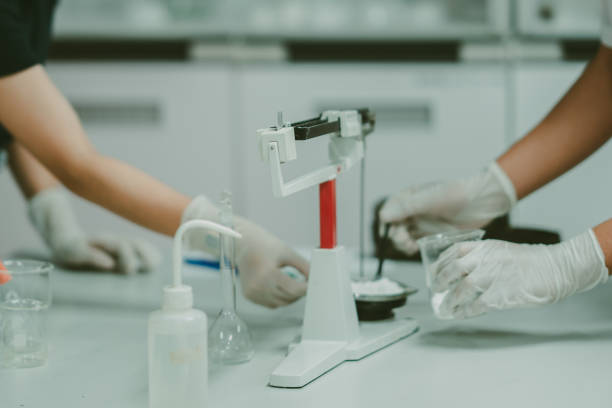 istock Laboratory study concept, test chemistry laboratory in classroom for student 1442180848