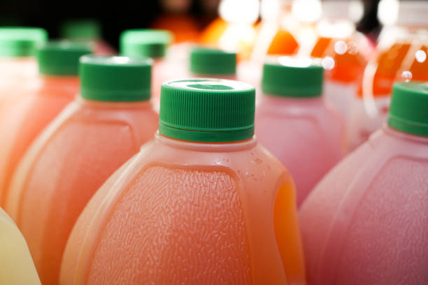 istock plastic bottle of orange juice in a shelf 1442182721
