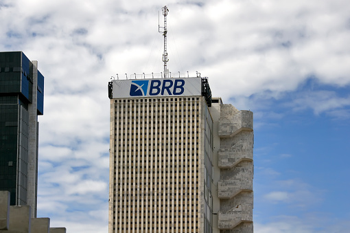 November 14, 2022. Brasilia, DF, Brazil. Banco de Brasilia headquarters next to the esplanade of ministries.