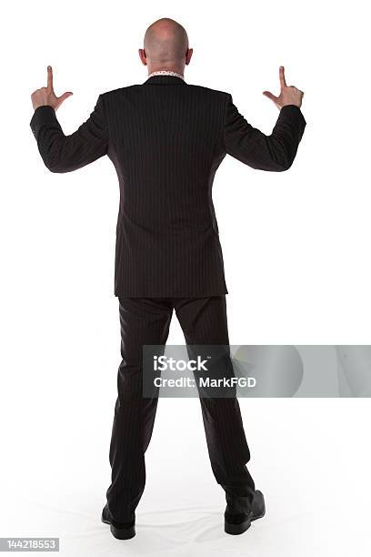 Making Two Points Stock Photo - Download Image Now - Adult, Arms Raised, Back