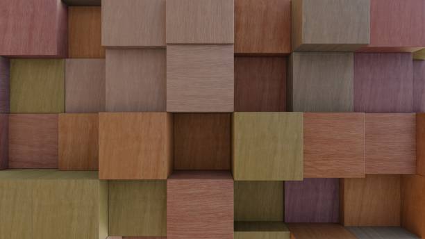 istock Colorful wooden blocks background. Differences, decoration, ornament concept 1442186182
