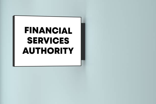 istock Financial Services Authority lettering on the lightbox on the wall 1442189082