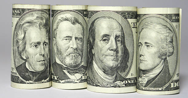 4 つの写真に紙幣 - symbol president ulysses s grant usa ストックフォトと画像