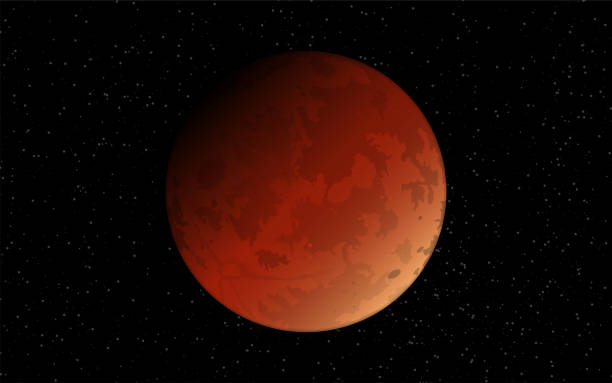 Mars planet / Moon or earth eclipse. Vector illustration in HD very easy to make edits. red full moon stock illustrations