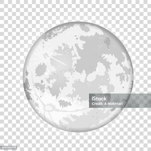 Moon Empty Background The Moon On A Transparent Background Stock Illustration - Download ...