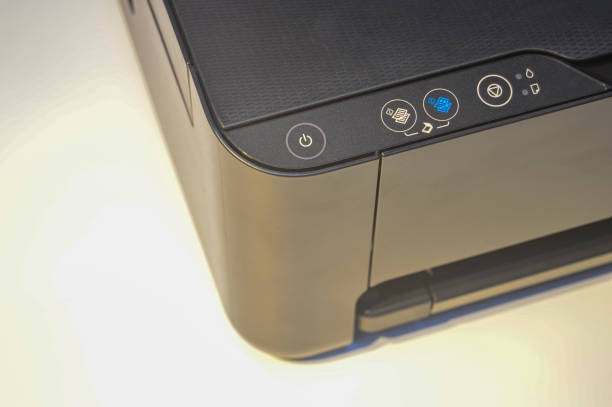 istock left top view of the printer shows buttons 1442194365