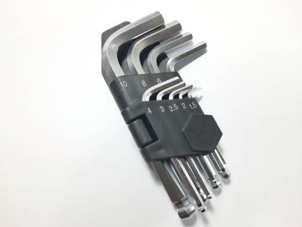 istock Set of L key or hex key on white background 1442198528