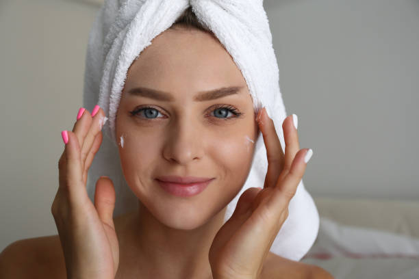 istock Young woman in a towel. 1442200568