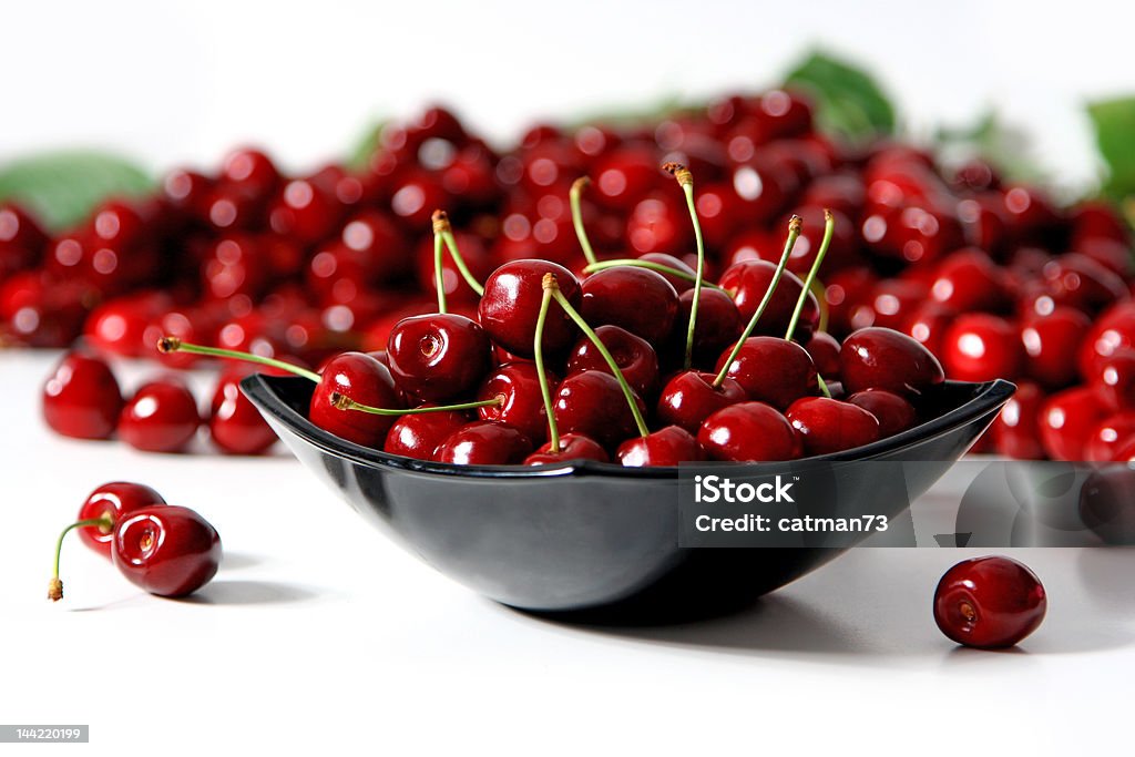 Cherry Red Dish of juicy red cherries Berry Fruit Stock Photo