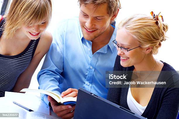 Students Studying Stock Photo - Download Image Now - Book, Three People, Adult