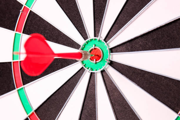 istock Dart in the bullseye. 1442208019