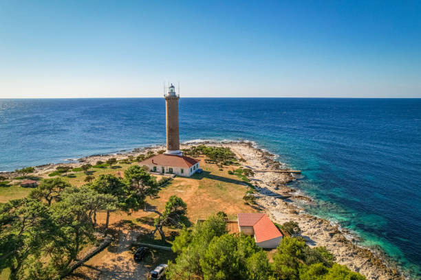 istock Veli Rat Lighthouse, Dugi Otok, drone panorama view 1442209956