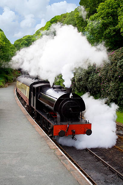 steam train stock photo