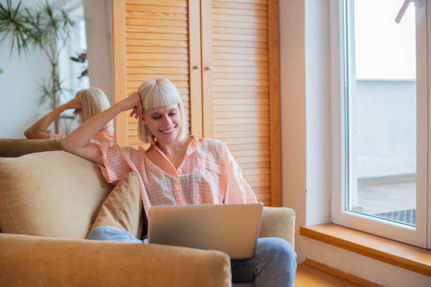 istock Young woman working from home 1442228113