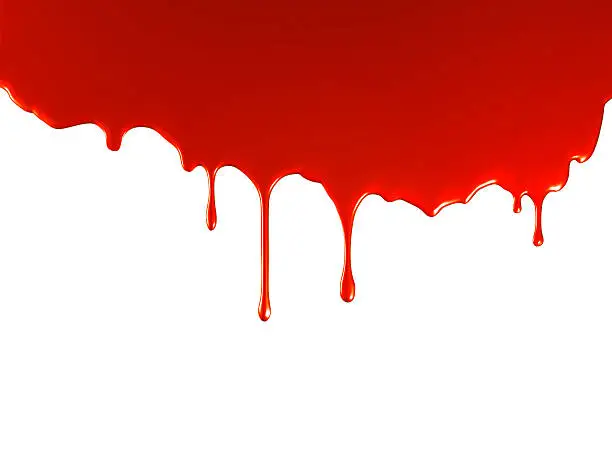 Red paint isolated on white background. Design element