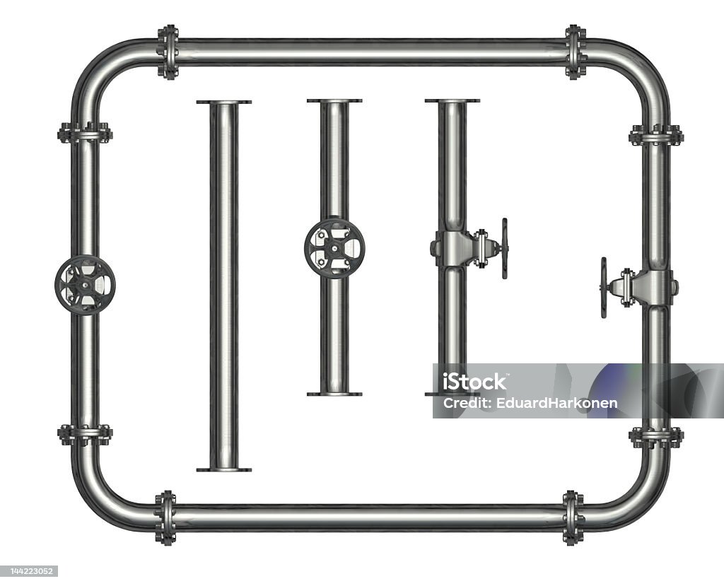 Pipes Ractangle Pipe Rectangle Around Three Separate Pipe Pieces Stock Photo - Download ...