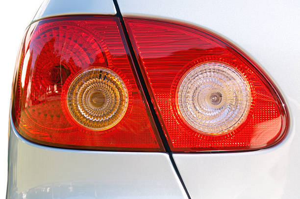 Close-up of an automobile taillight stock photo