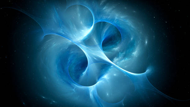 azul brillante portal portal concepto abstracto fondo - onda gravitacional fotografías e imágenes de stock