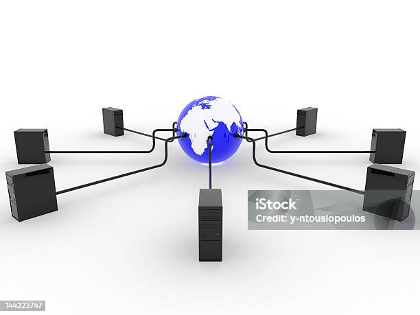 Terra Con I Server - Fotografie stock e altre immagini di Affari internazionali - Affari internazionali, Africa, Asia