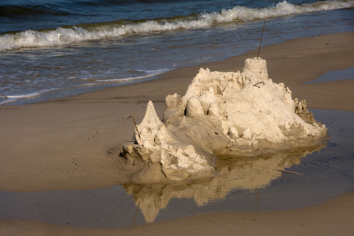 Dauphin Island - Sandcastle Ruins Reflection & Surf