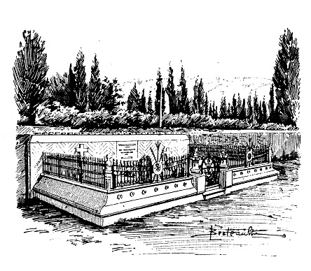 Antique image: French sailors tomb, Smyrna