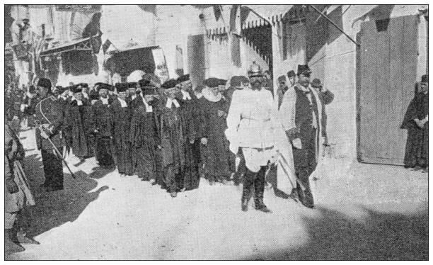 istock Antique image: Visit of Emperor Wilhelm II in Holy Land, Jerusalem, Pastors 1442242125