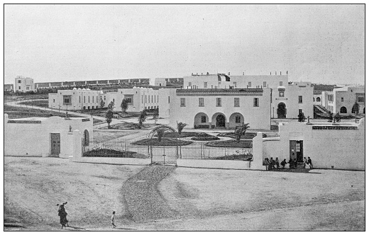 Antique image: New French hospital in Tunis