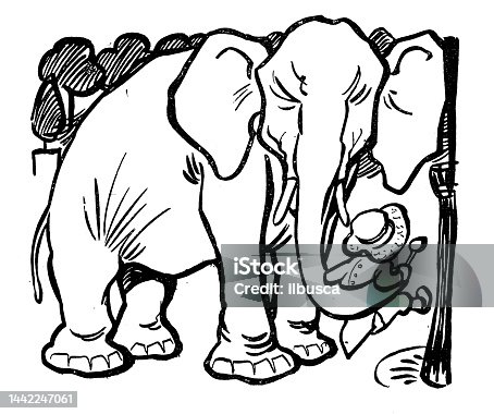 istock Antique image: Elephant comic book 1442247061