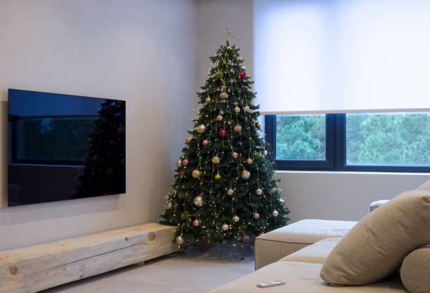 istock Roller blinds in the New Year and Christmas interior design 1442249869