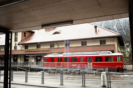 bergün, Graubuenden,switzerland - 05 11 2022: the railway museum of albula